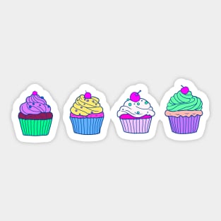 Trippy Cupcakes Sticker